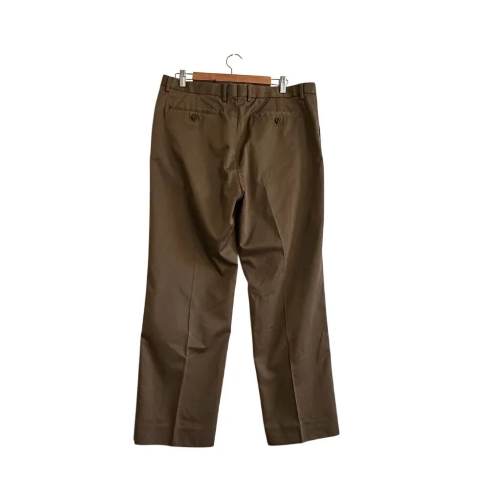 Banana Republic Non Iron Slim Fit Pants Brown/Tan  Cotton Mens 36x30